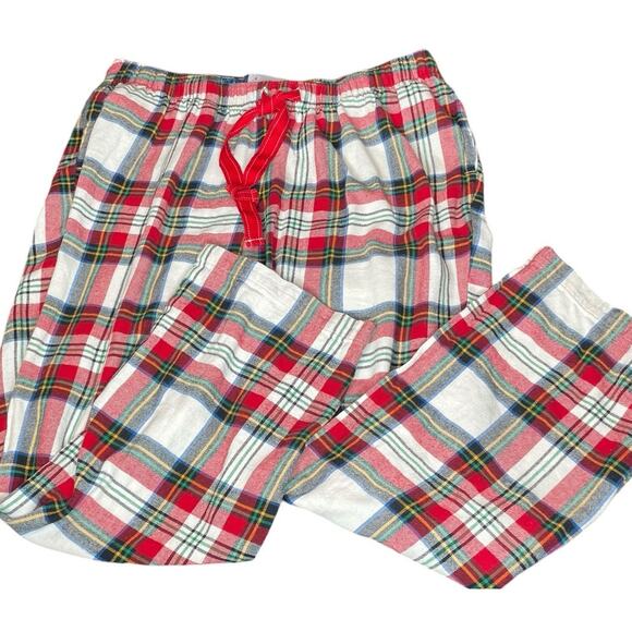 Old Navy Maternity Sz Small Flannel Pajama PJ Pant Lounge Plaid Tartan Pockets - Picture 3 of 12